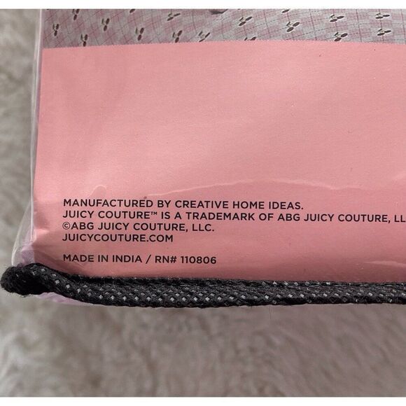 6 Piece Juicy Couture CHERRIES Cherry Argyle Pink Sheet Set King Size NEW - Picture 10 of 15